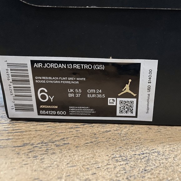 Kids Jordan 13 Retro Gym Red Flint Grey (GS) - Picture 6 of 8